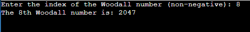 Woodall Number in C++