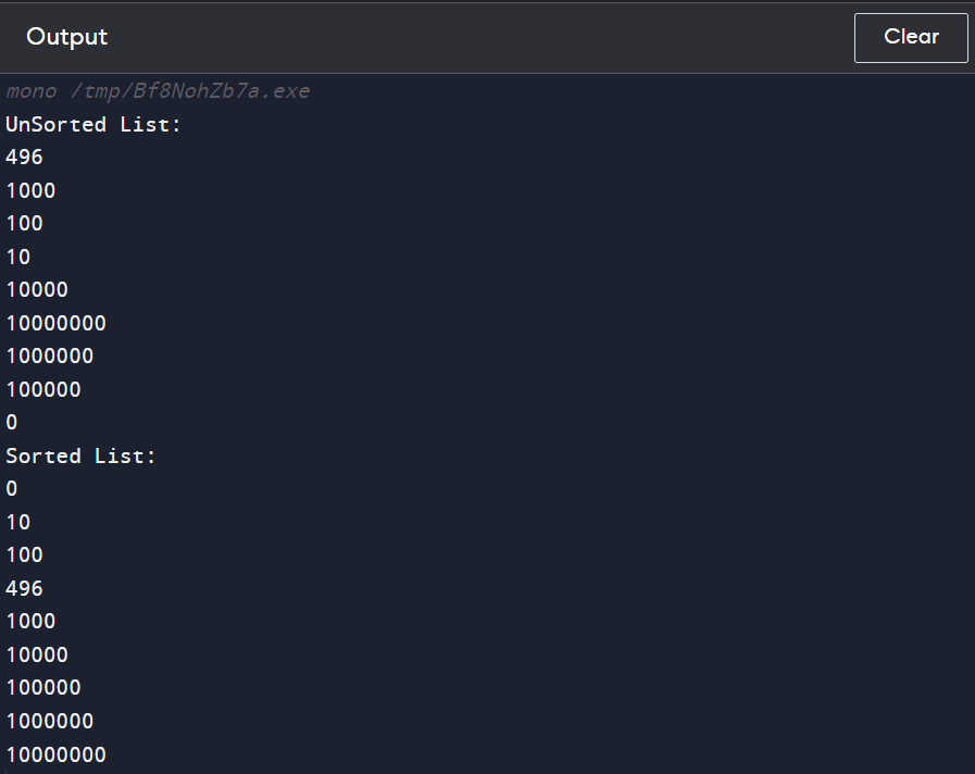 List Implementation in C#