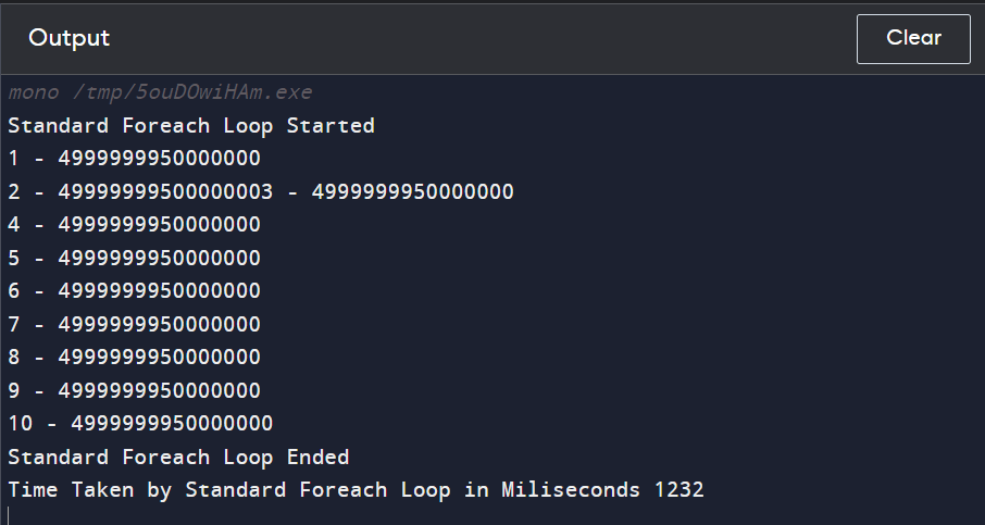 Parallel Foreach Loop in C#