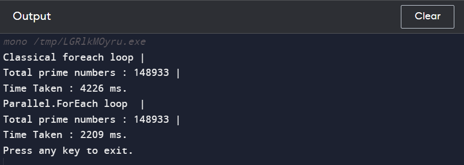 Parallel Foreach Loop in C#