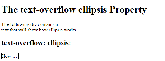 CSS Ellipsis
