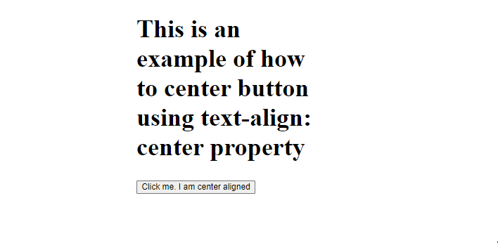 How to center a button in CSS