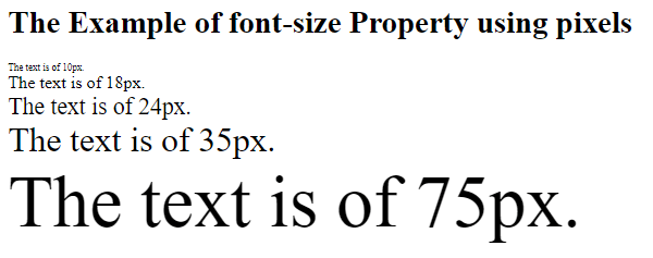 How to change font size in CSS