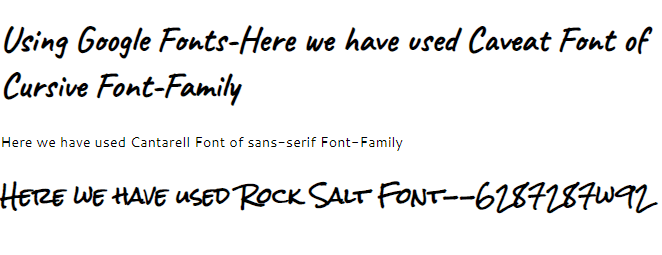 How to use google fonts in CSS?