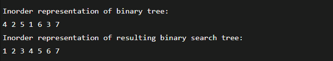 Convert a Binary Tree into a Binary Search Tree