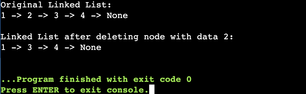 Delete a Node From Linked List