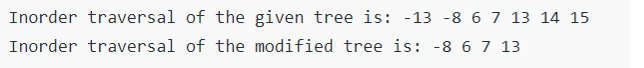Trim a binary search tree