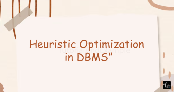 What is Heuristic Optimization In DBMS/>
<!-- /wp:html -->

<!-- wp:paragraph -->
<p>Heuristic optimization means using heuristics that help build the models that are used to trace the approximate answers to problems. Unlike exact optimization methods that offer a solution with certainty though it may cost a computationally expensive procedure, Heuristic optimization leads to a solution that is good and accepted within a reasonable allocated time frame.</p>
<!-- /wp:paragraph -->

<!-- wp:heading -->
<h2 class=