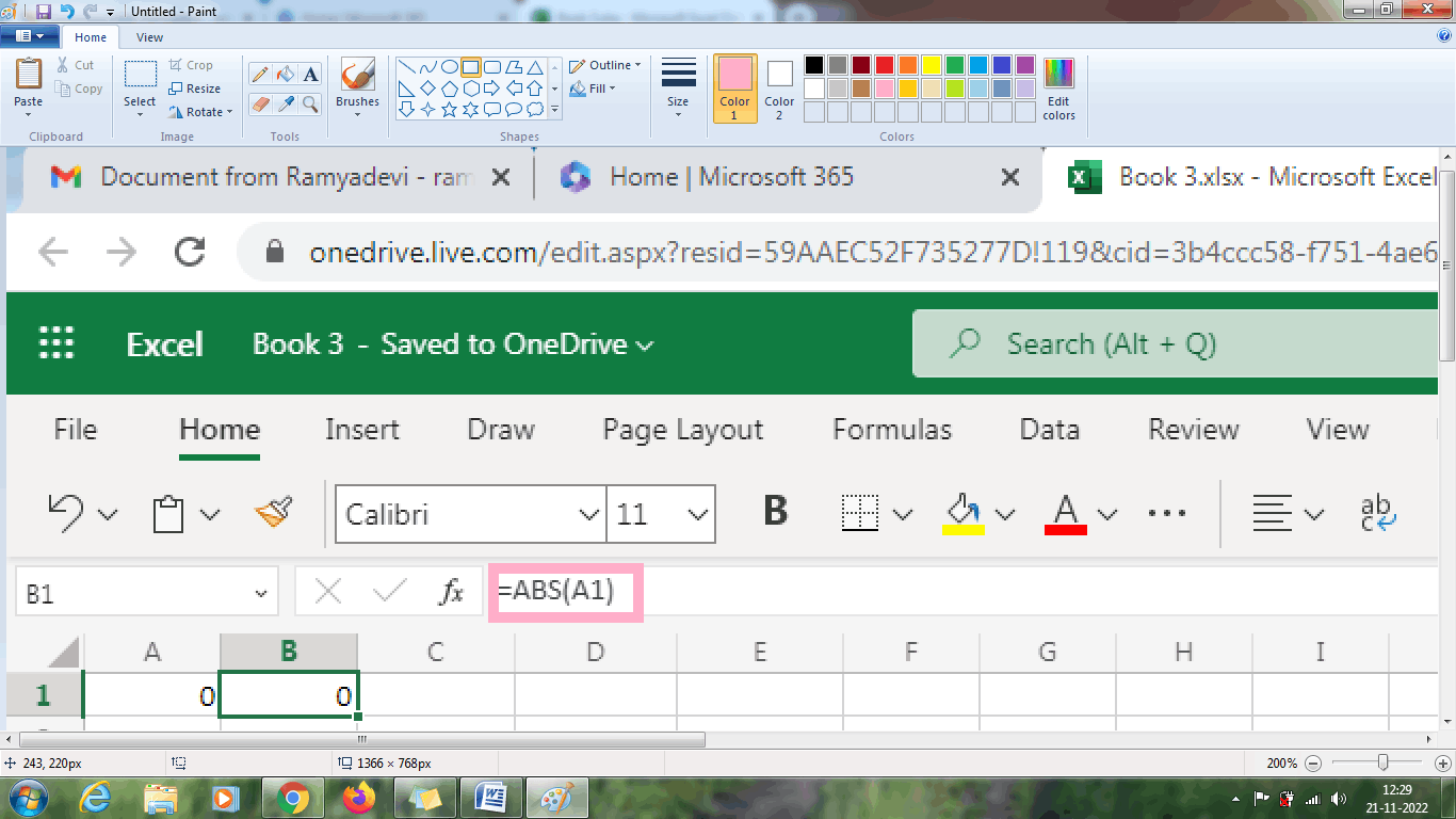 Absolute Value in Excel