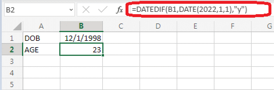 Calculating Age in Excel