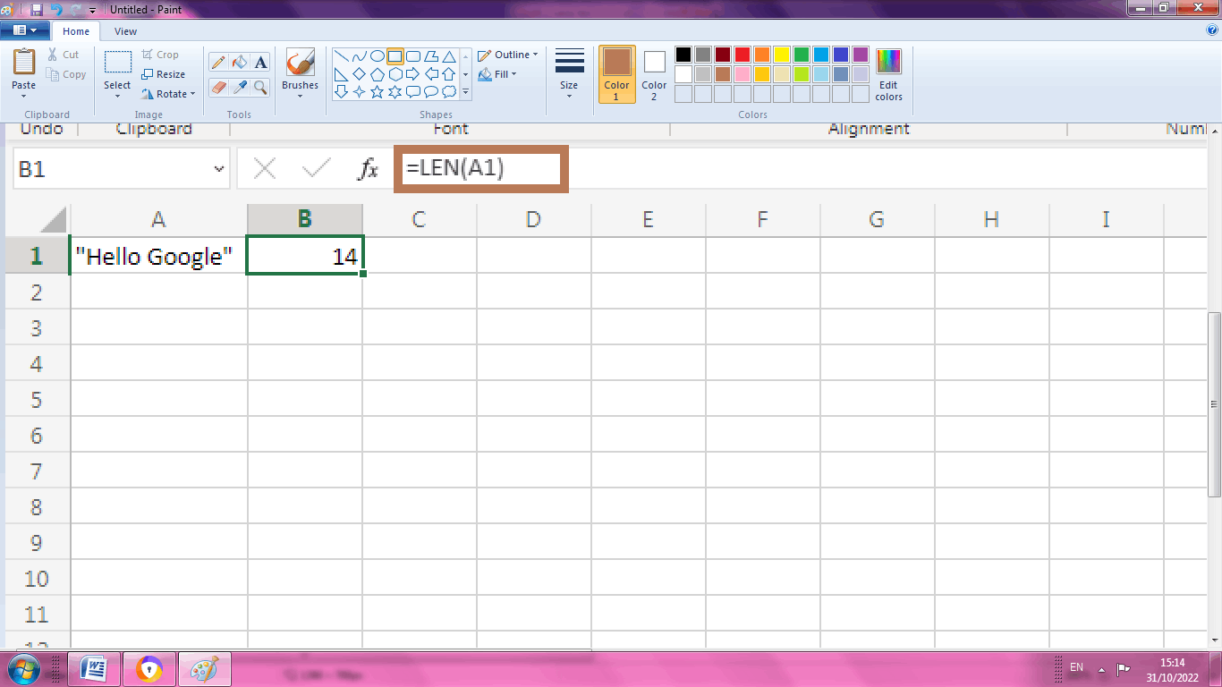 Count Characters in Excel
