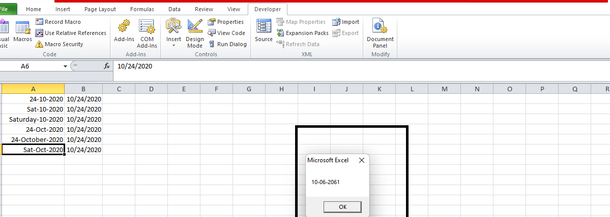 Date and Time in Excel-VBA