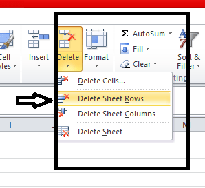 How to Delete Row in Microsoft Excel
