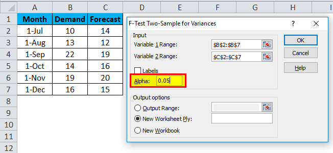 How to Make Use of the F-Test in the Microsoft Excel