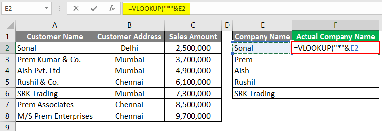 How to make use of the Wildcard in Microsoft Excel