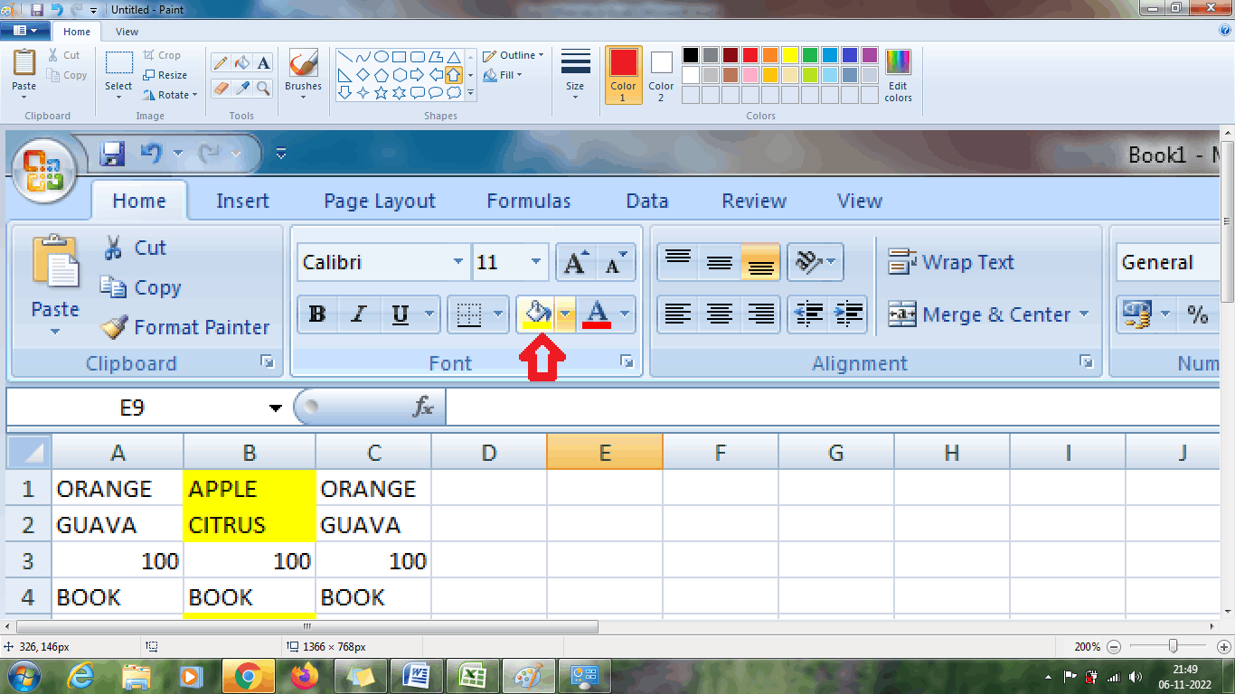 Row Difference in Excel