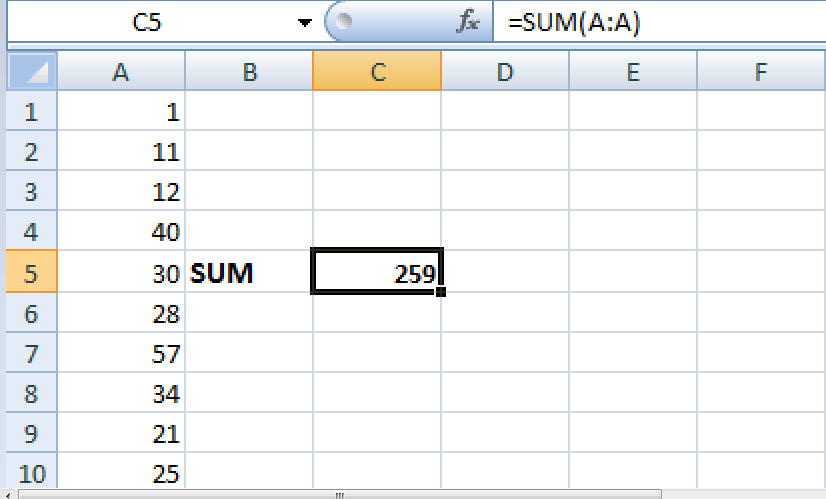 SUM Functions In Excel - TAE