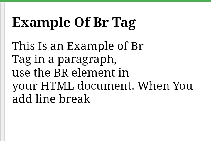 Html <br> Tag