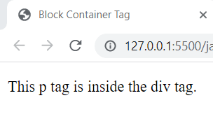 What is a Container tag