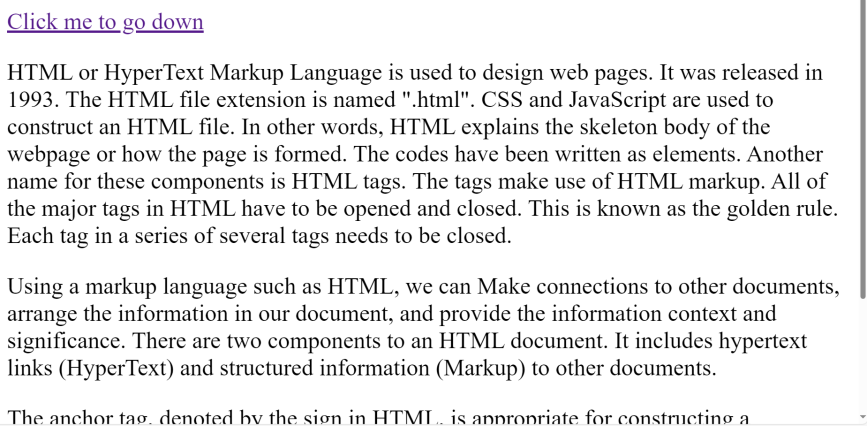 What is the Correct HTML for Making a Hyperlink?