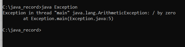 Arithmetic exception in Java