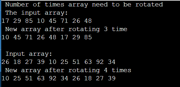 Block Swap Algorithm for array rotation in Java