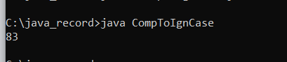 Comparetoignore case in Java