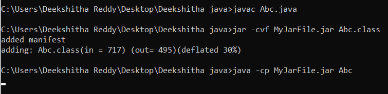 Creating a Jar file in Java