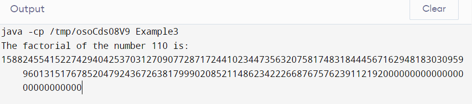 Factorial of a Large Number in Java