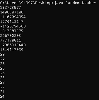 Generate Random Numbers in Java