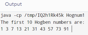 Hogben Numbers in Java