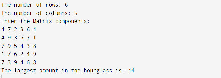 Hourglass problem in Java