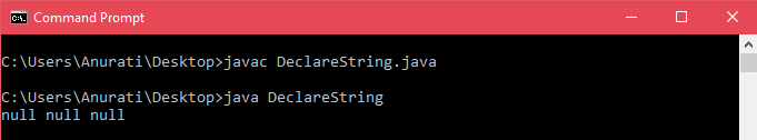 How to declare string array in Java