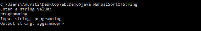 How to sort a String in Java