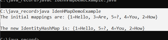 IdentityHashMap in Java
