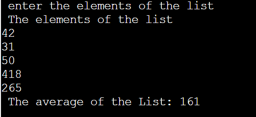 Java Calculate Average of List 