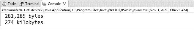 Java get File Size