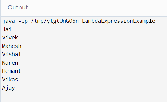 Java lambda foreach