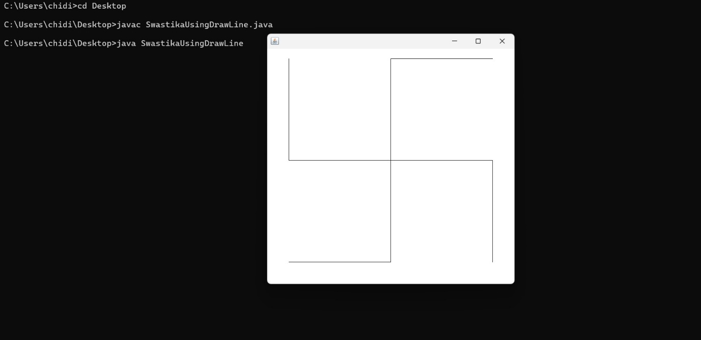 Java Program to Print Swastika Sign By Taking User Input