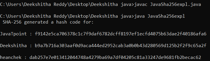 Java SHA256