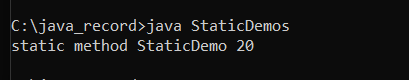 Java Static Keyword