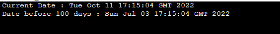Java Subtract Days from Current Date