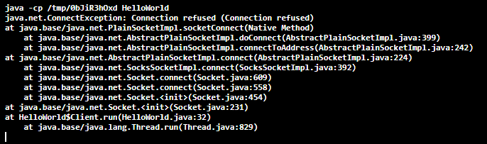 Java.net.SocketException in Java