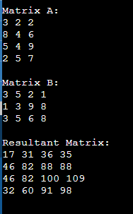 Matrix Multiplication in Java