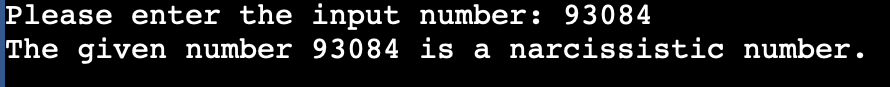 Narcissistic Number in Java