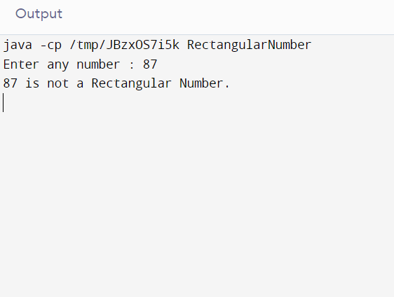 Rectangular Numbers in Java
