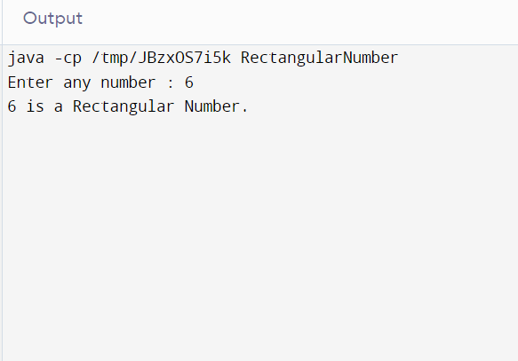 Rectangular Numbers in Java