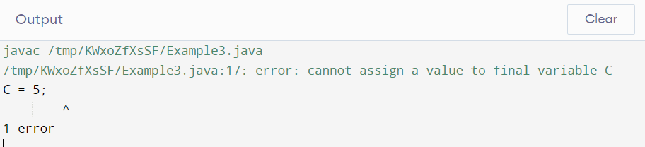The final Keyword in Java