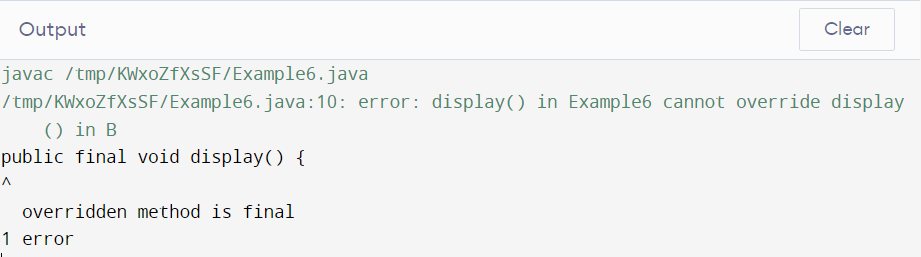 The final Keyword in Java