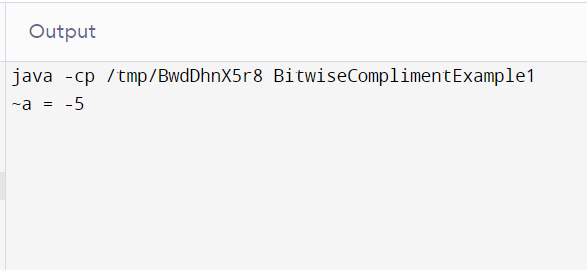 Types of Bitwise Operators in Java
